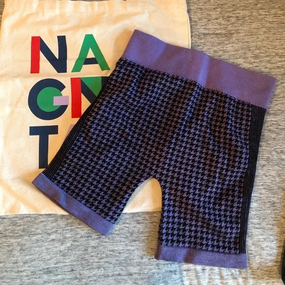 Nagnata purple check biker shorts HARD TO FIND - Picture 1 of 2